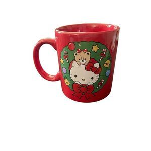 Sanrio Hello Kitty Red Christmas Happy Holidays Ceramic Mug